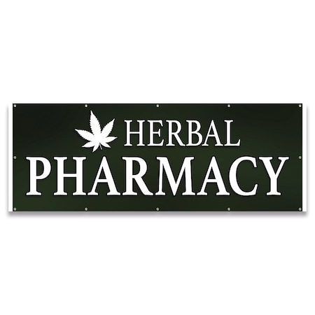 Signmission Herbal Pharmacy Banner Concession Stand Food Truck Single Sided B-120-30087